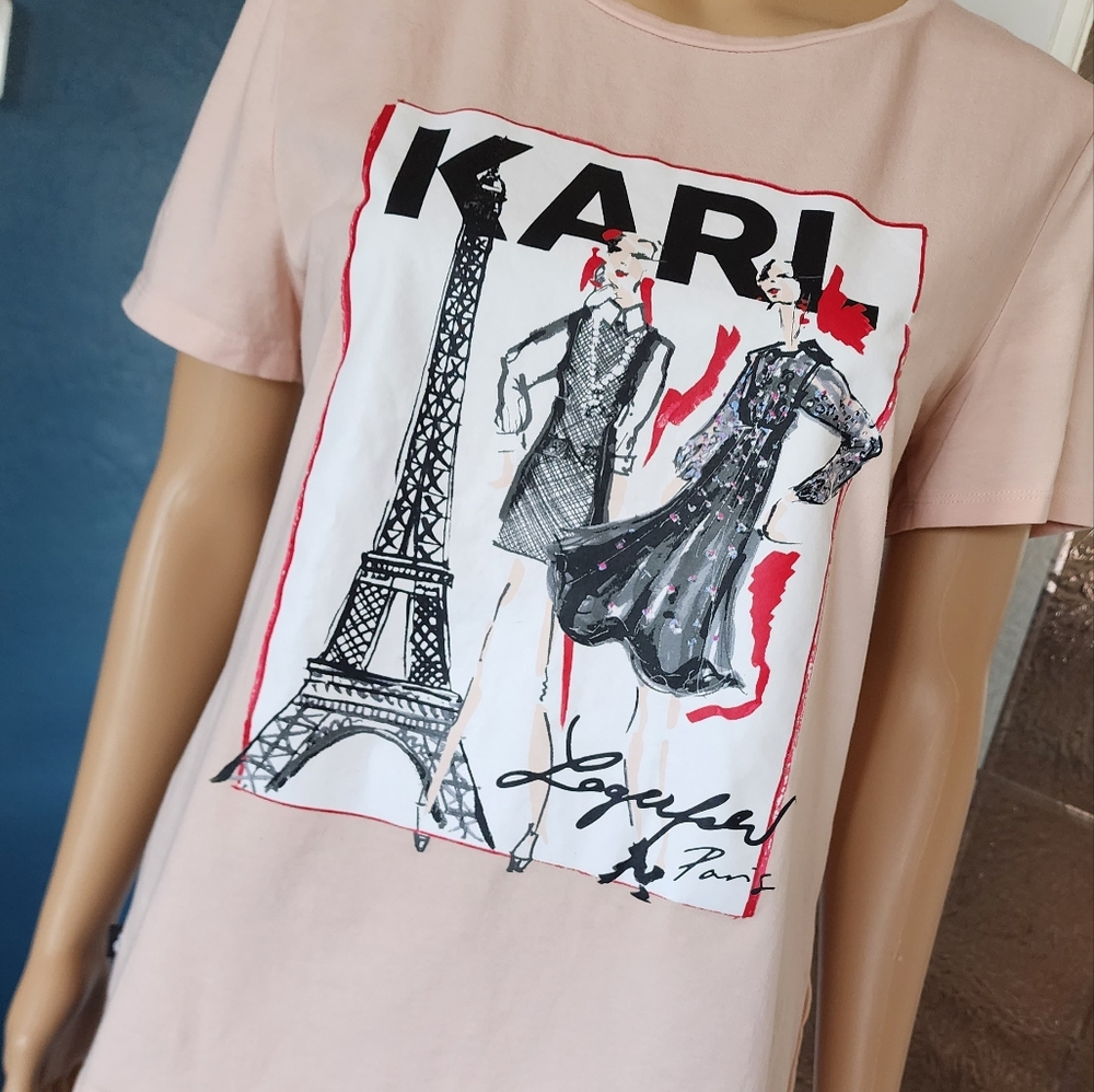 KARL LAGERFELD PARIS TEE SZ M - Picture 15 of 16